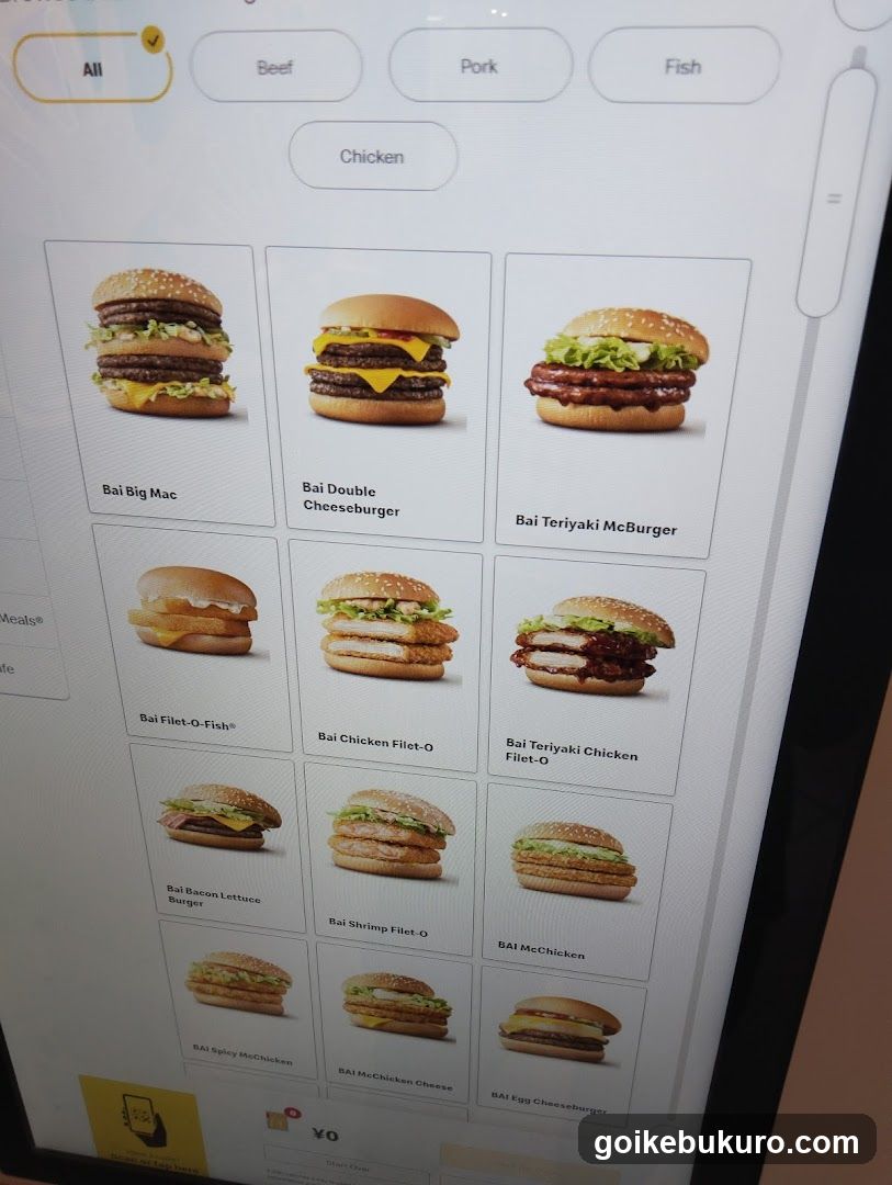 Burger Menu Display