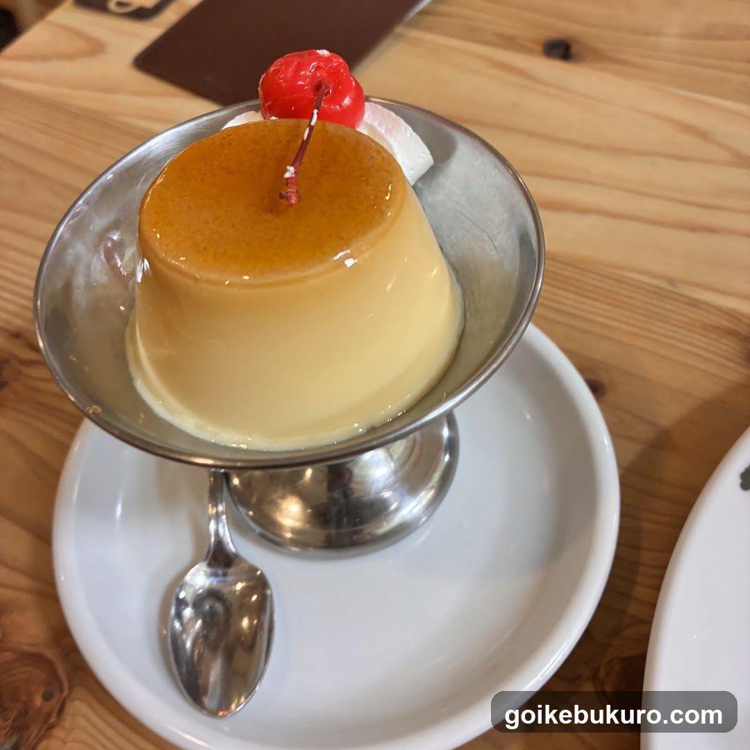Caramel Pudding with Cherry