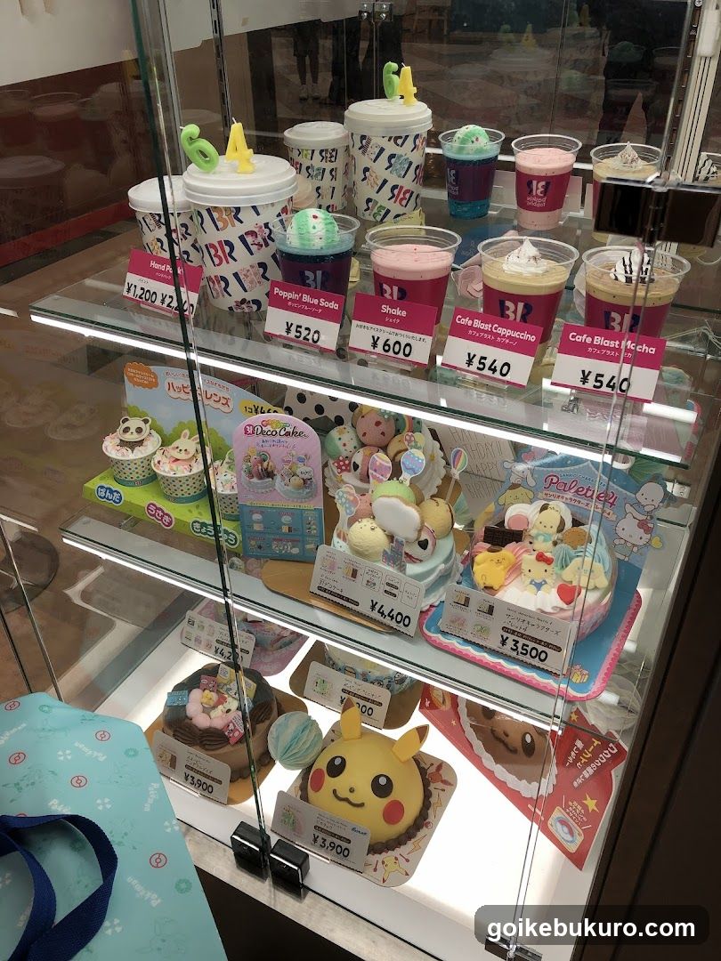 Cafe Display Case with Food and Merchandise