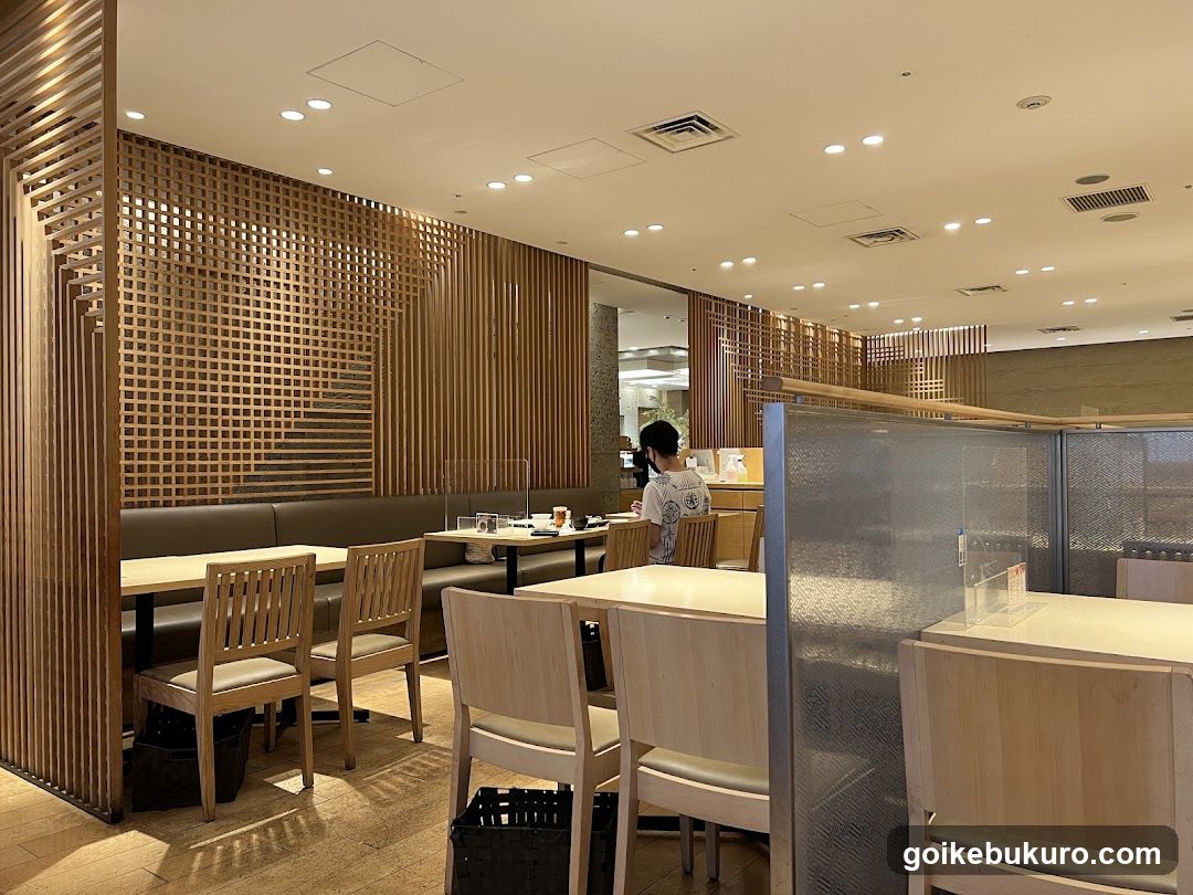 Restaurant Interior with Wooden Partitioning