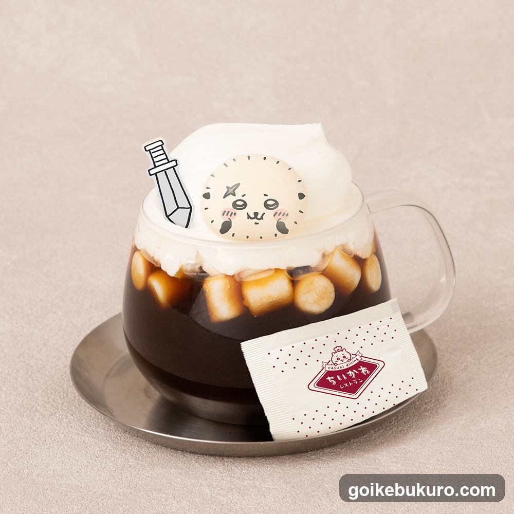 Cute Dessert Drink with Marshmallows and Whipped Cream