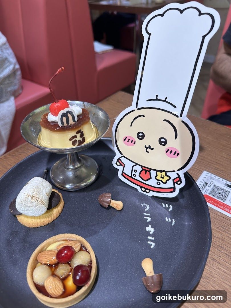 Cute Dessert Platter with Chef Character