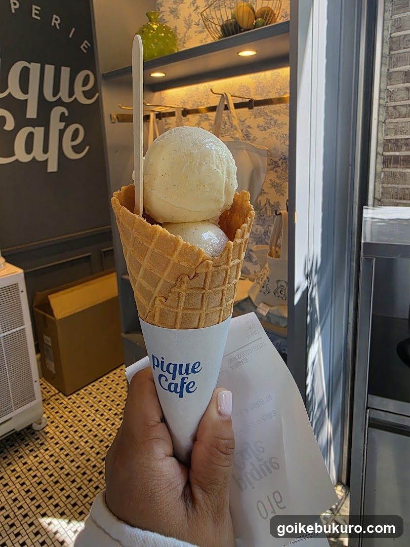 Ice Cream Cone at Pique Cafe