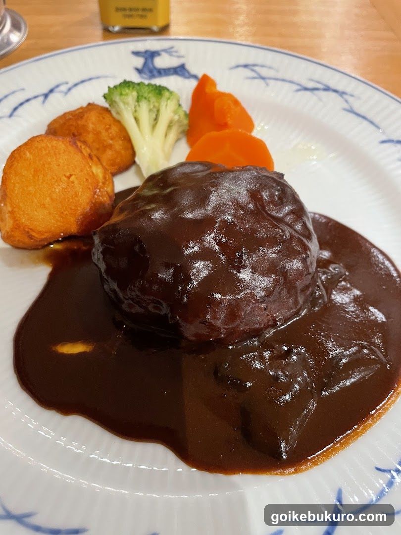 Steak with Gravy and Vegetables