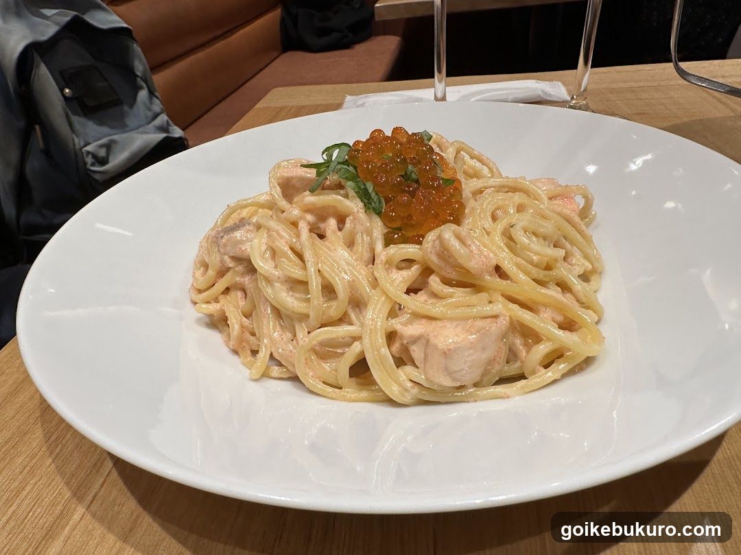 Salmon Pasta with Caviar