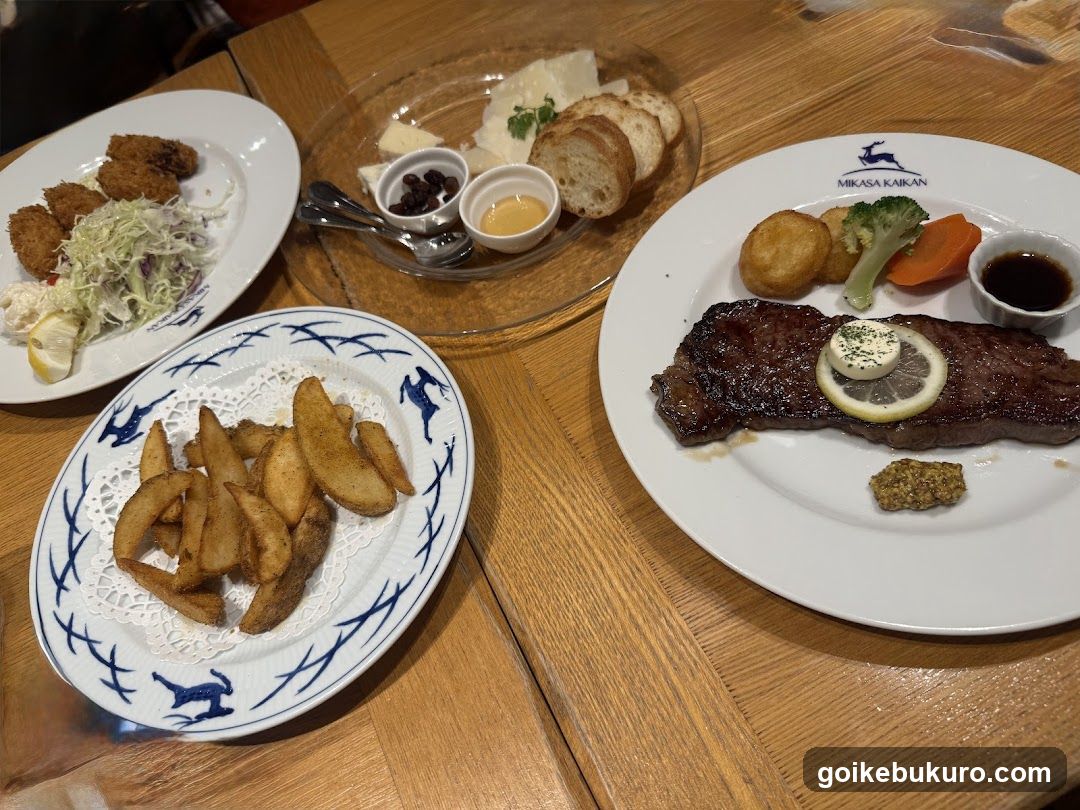 Steak and Side Dishes at Mikasa Karban