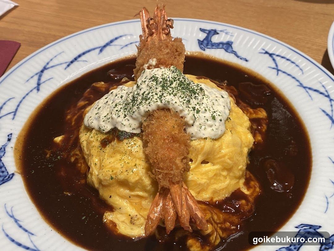 Egg Biryani with Shrimp and Curry Sauce