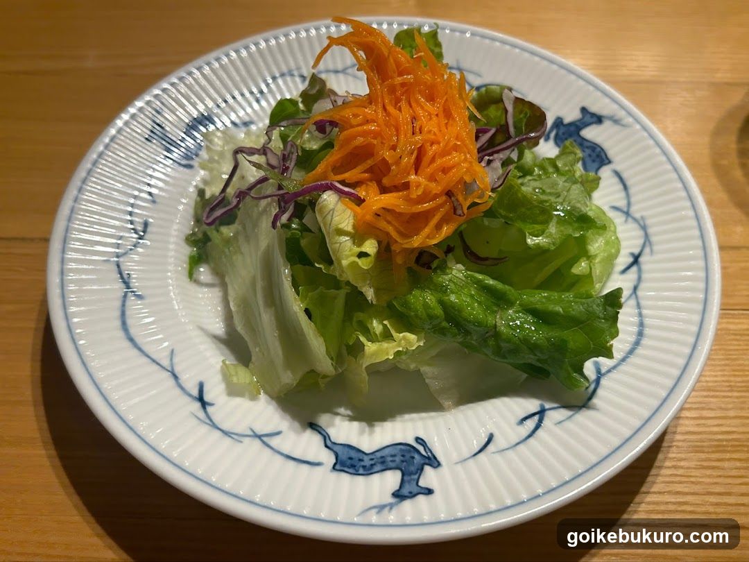 Salad with shredded carrots and lettuce