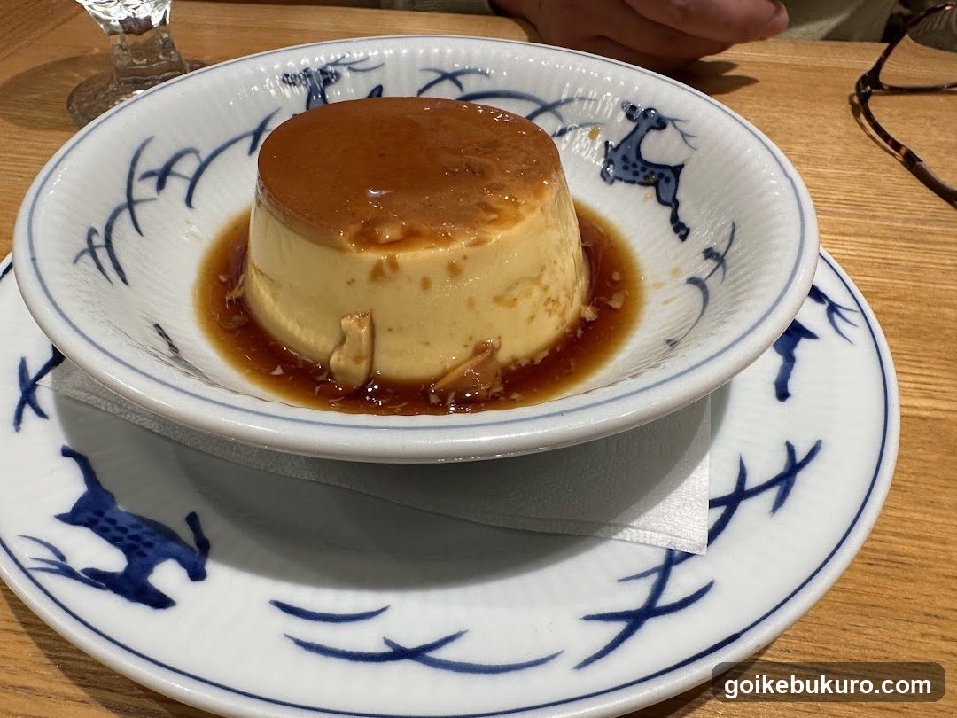 Caramel Pudding in Japanese Bowl