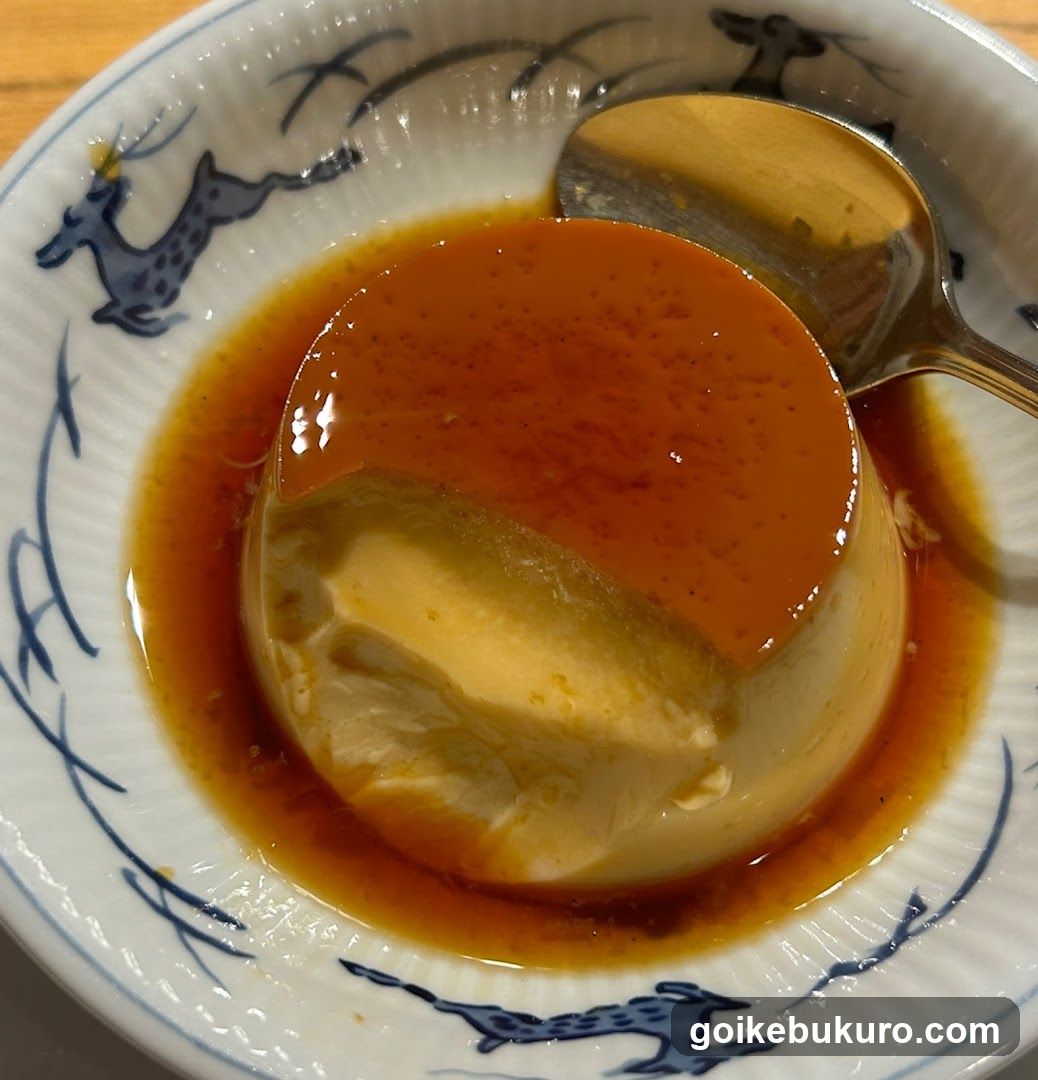 Caramel Pudding in Bowl