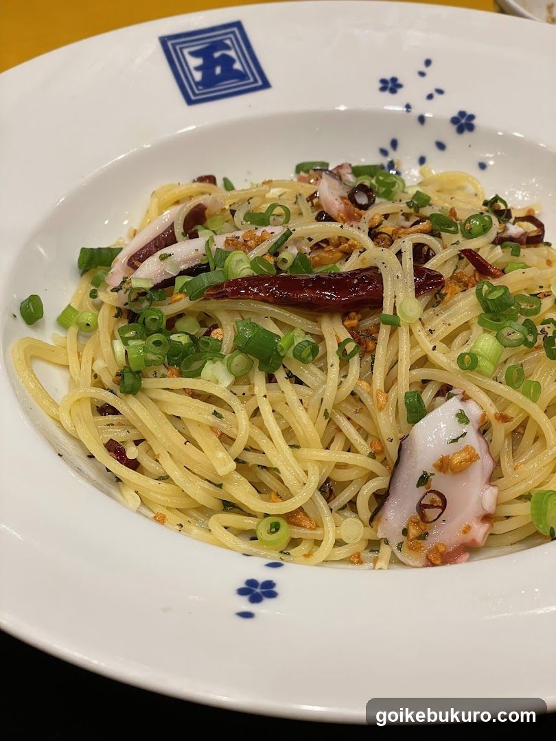 Spicy Octopus Pasta with Green Onions