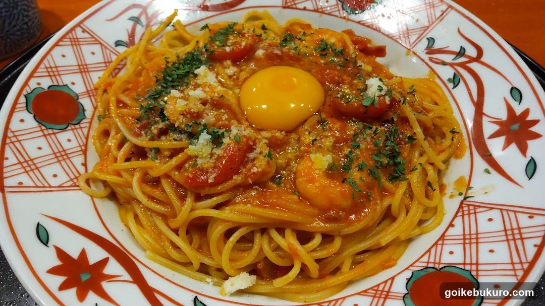 Spaghetti with Shrimp and Egg