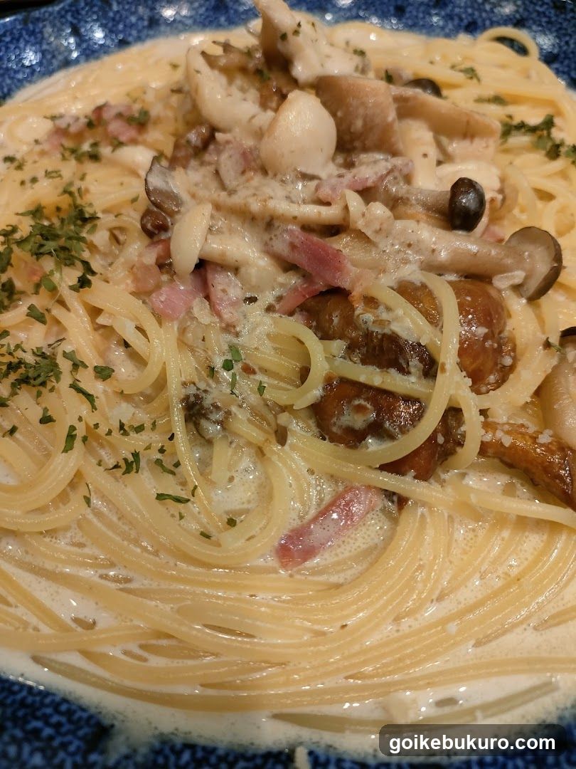 Creamy Mushroom Pasta with Ham