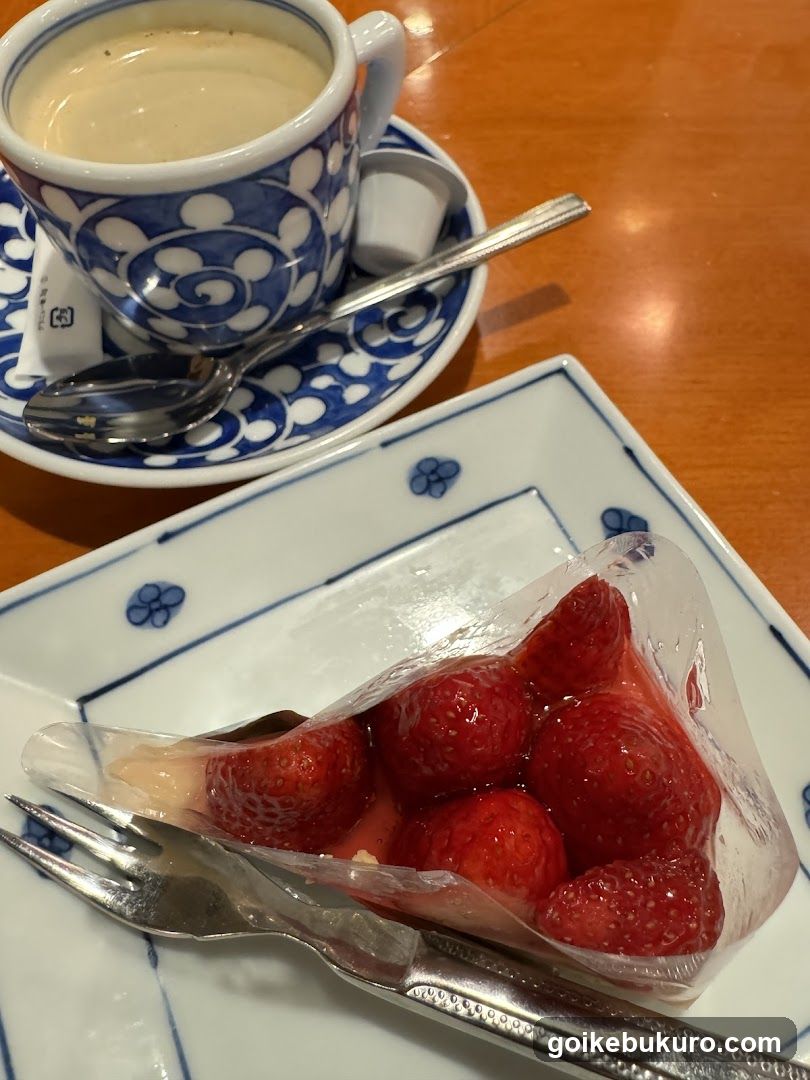 Strawberry Dessert and Coffee