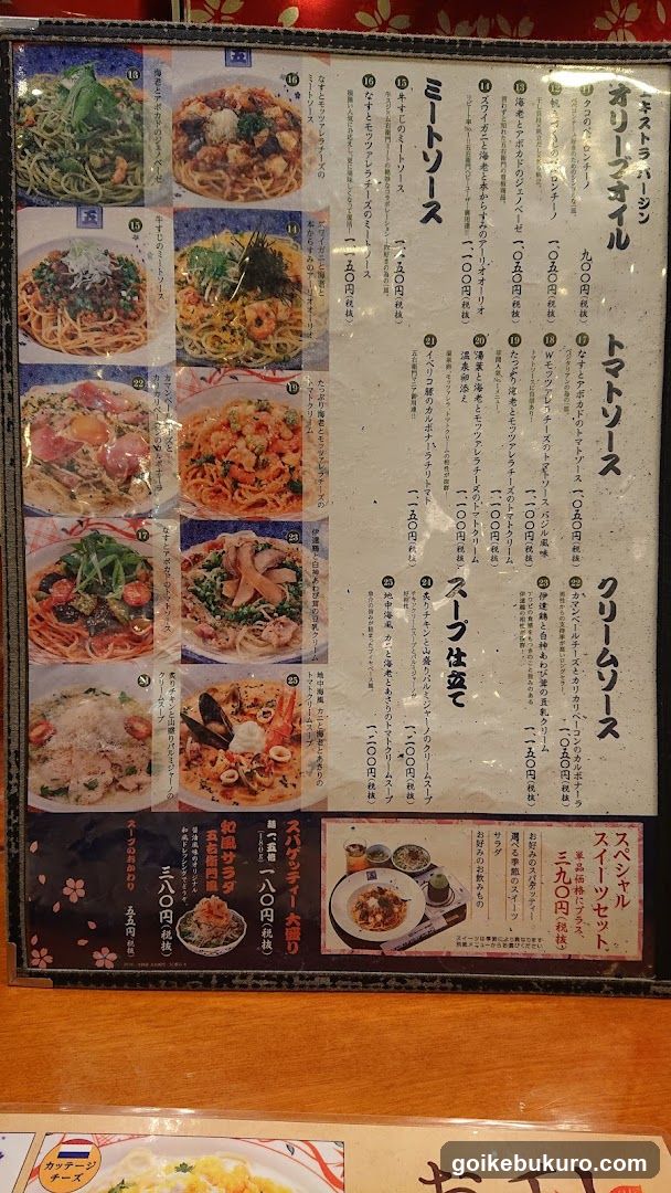 Japanese Pasta Menu Board