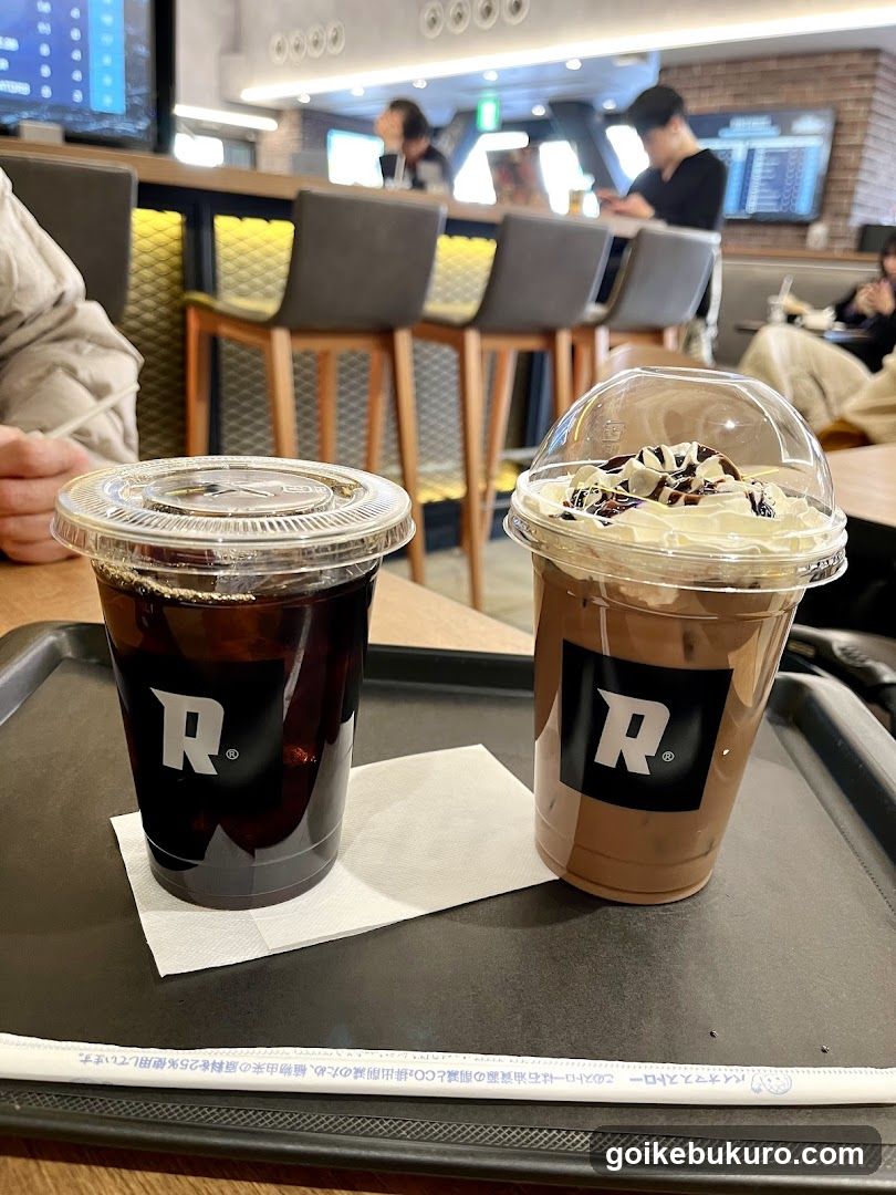 Coffee Shop Interior with Drinks