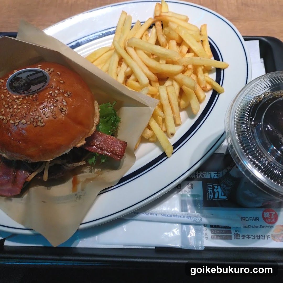 Burger and French Fries Meal