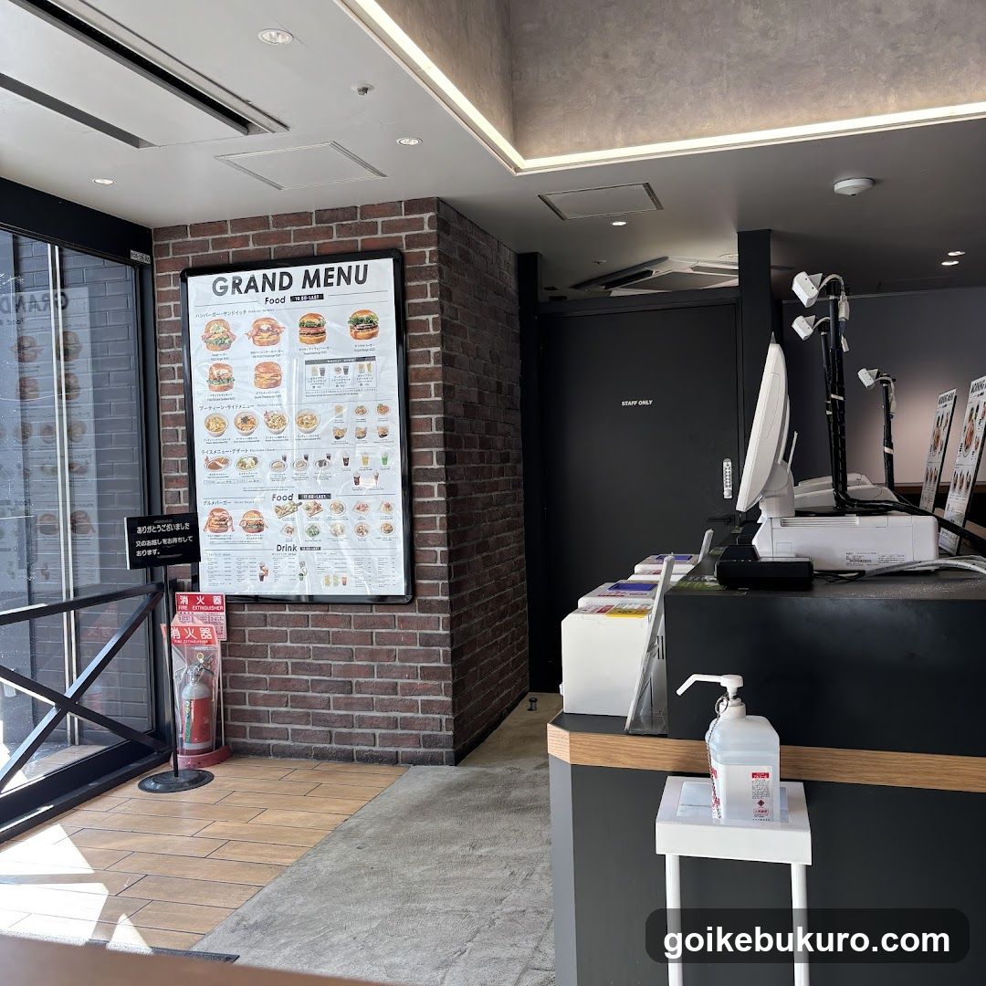 Restaurant Interior with Menu Board