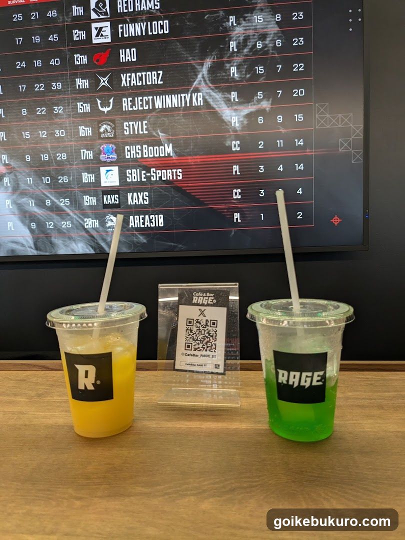 Esports Event Drinks and Scoreboard