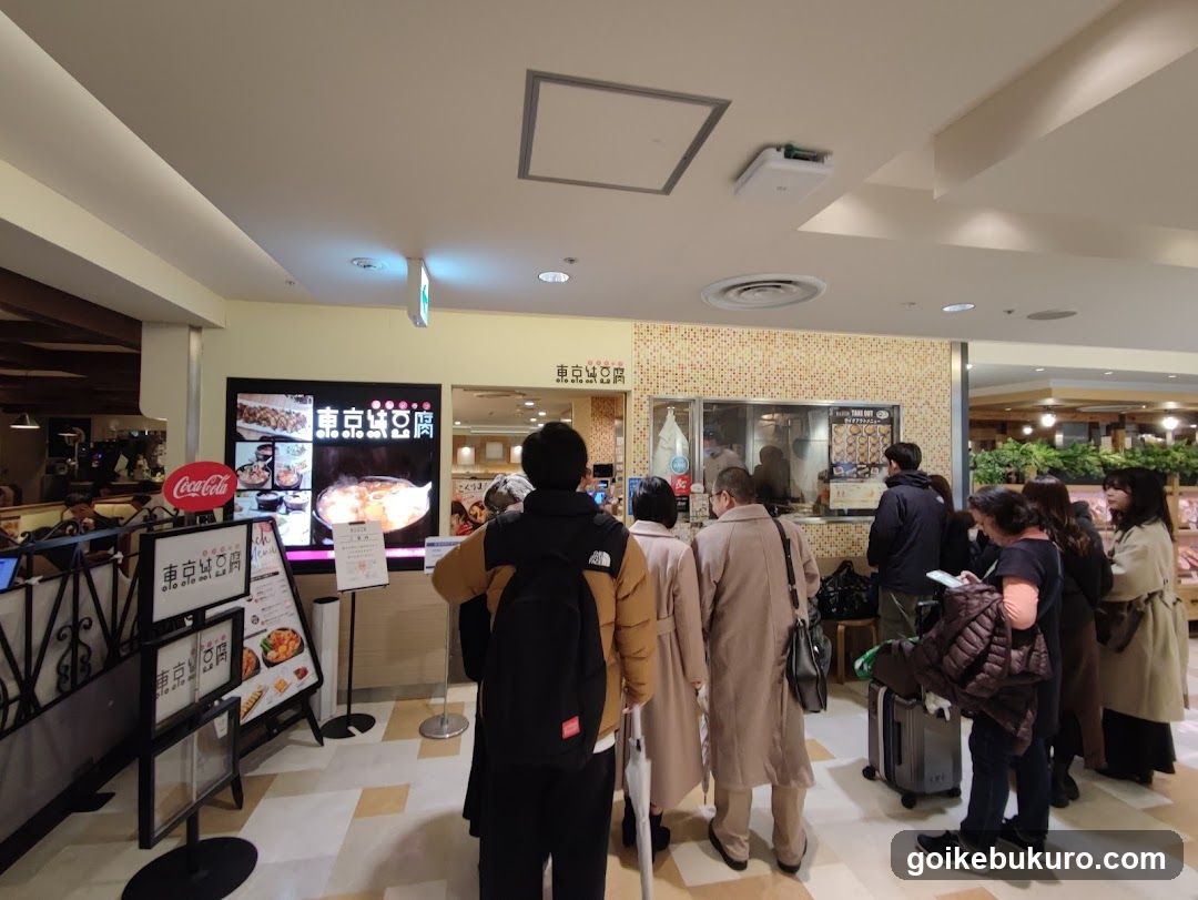 Food Court Interior with Queue