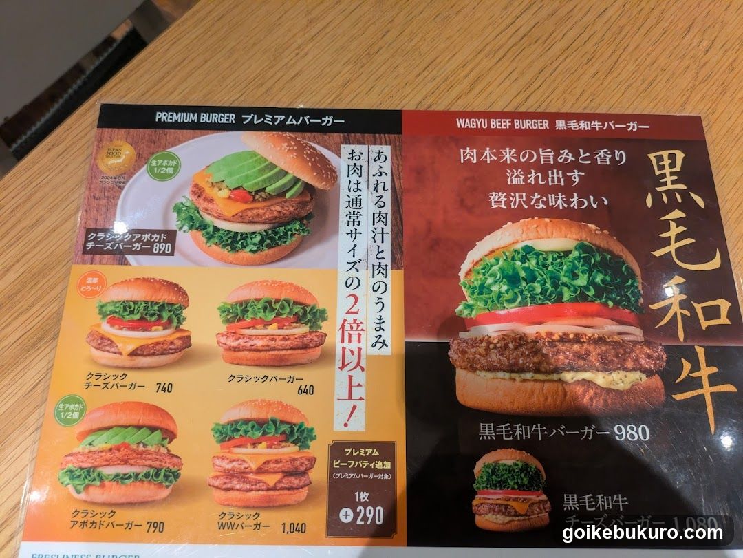Burger Menu Page