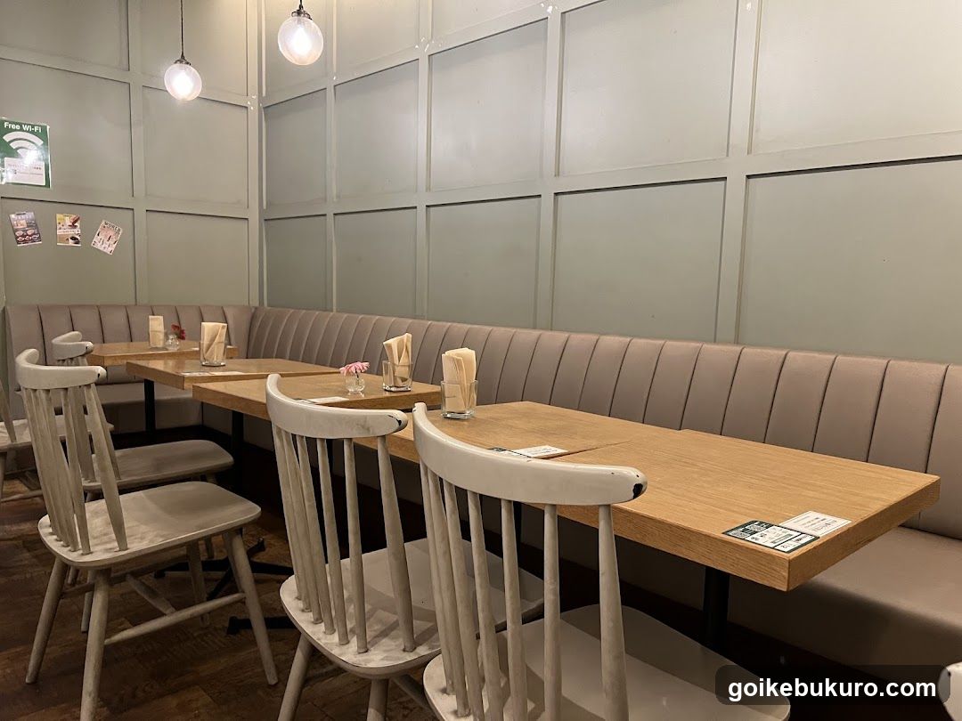 Restaurant Interior with Booth Seating