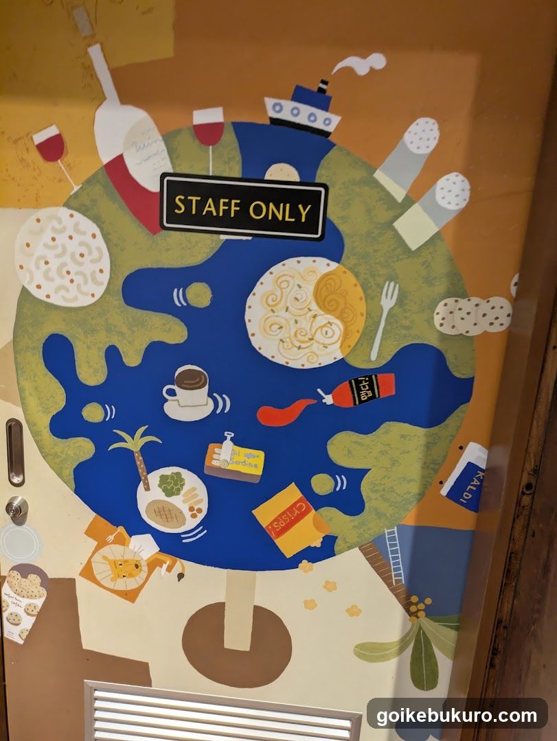 Staff Only Door Mural