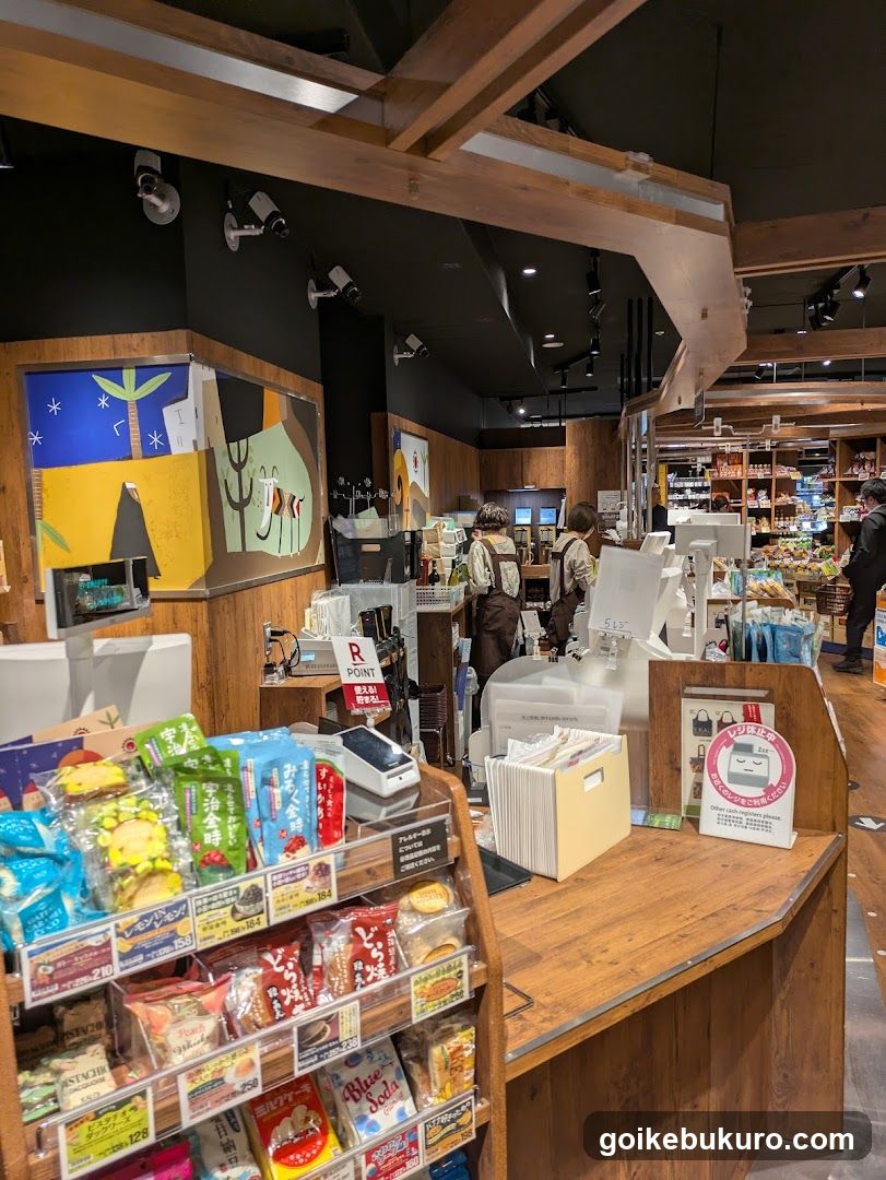 Interior of a Japanese convenience store or supermarket