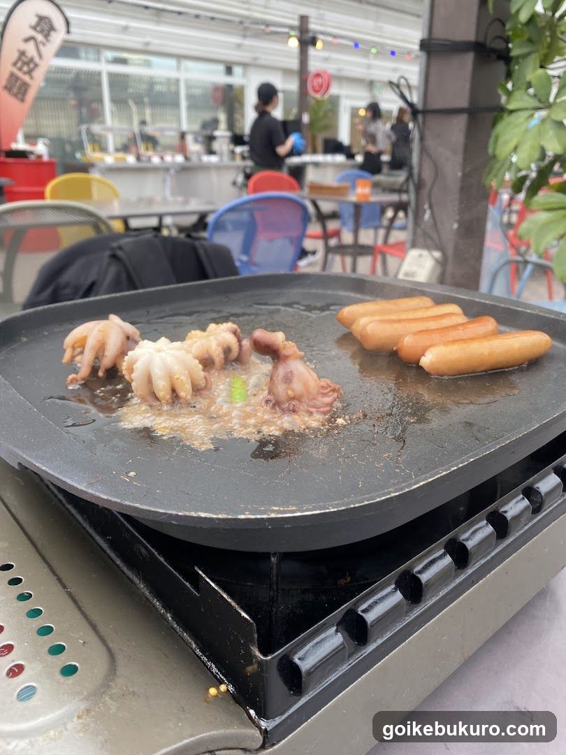 Grilled Food on Outdoor Cooker