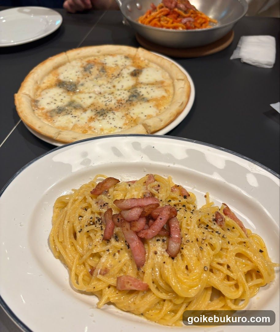Italian Pasta and Pizza Meal