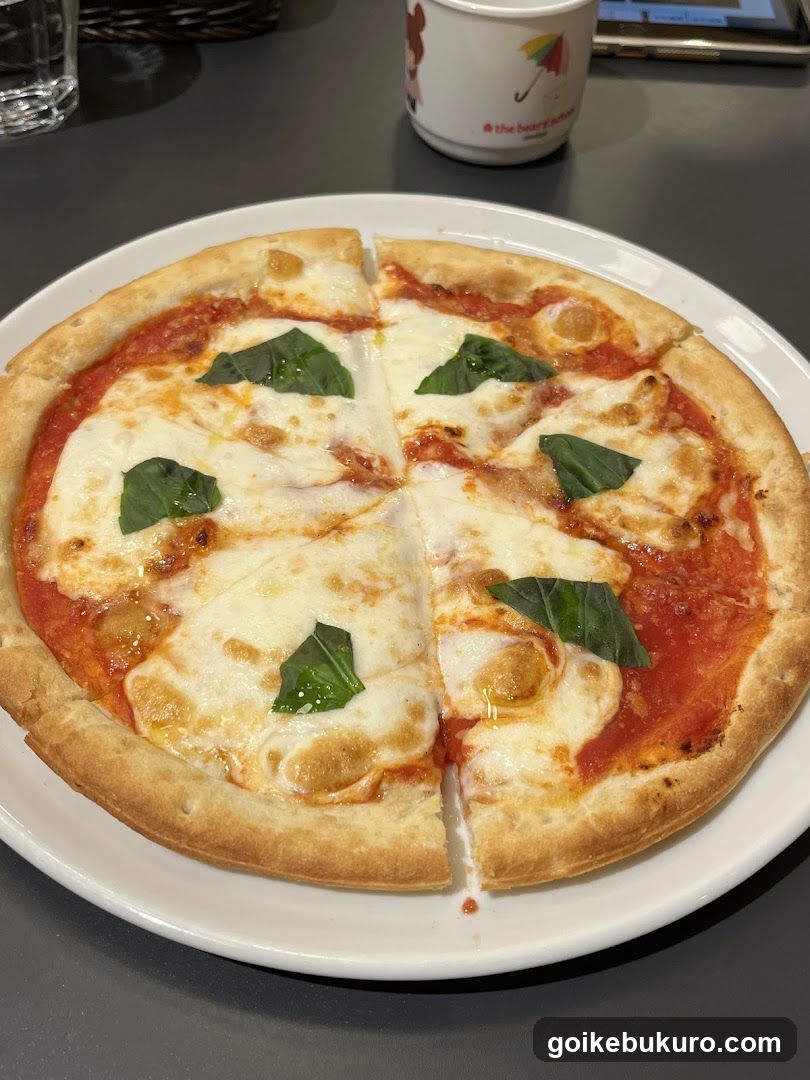 Pizza with Basil and Cheese