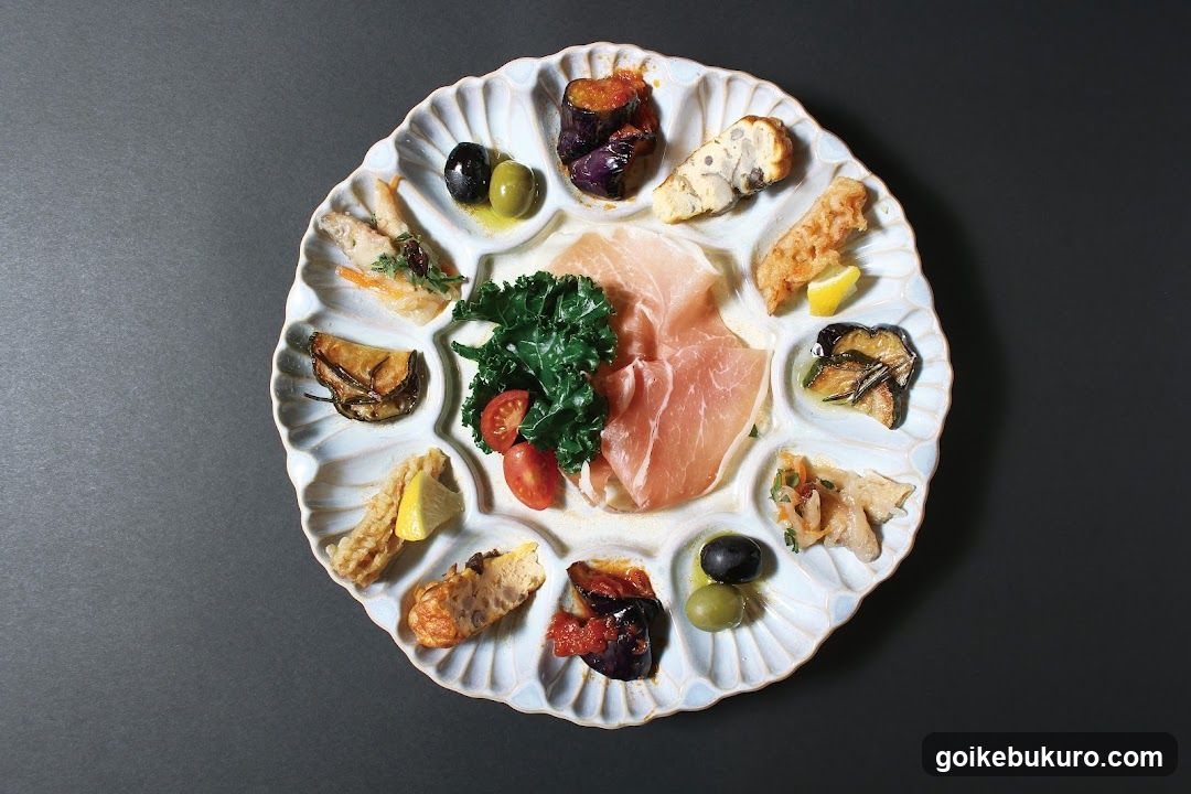 Antipasto Platter with Prosciutto and Olives