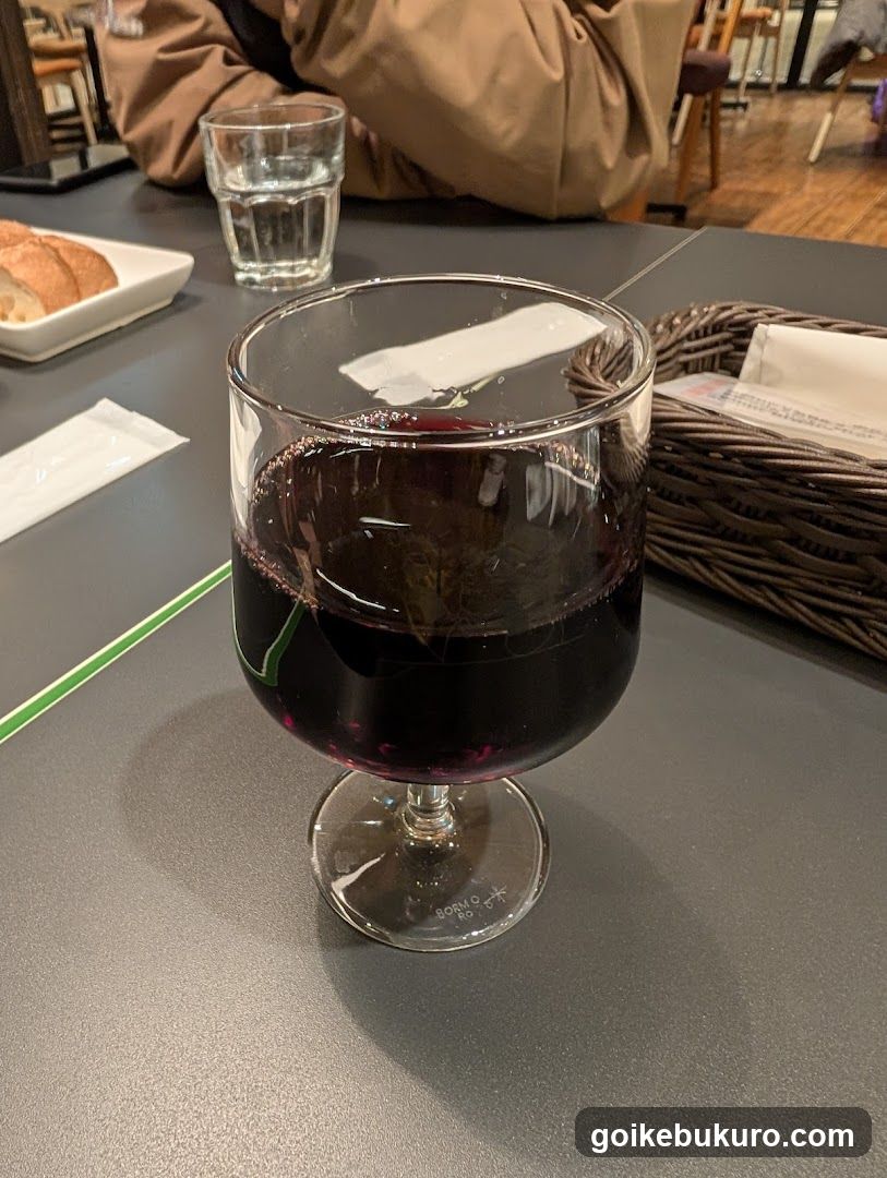 Red Wine Glass on Table