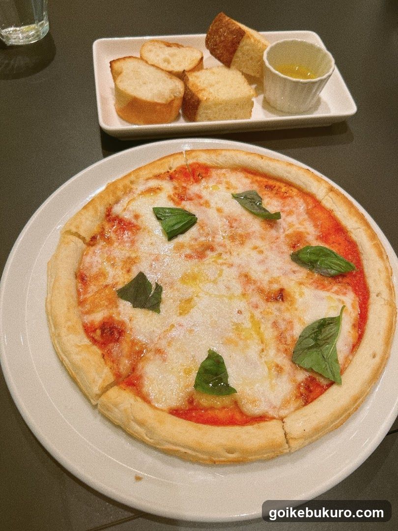 Pizza with Bread and Butter