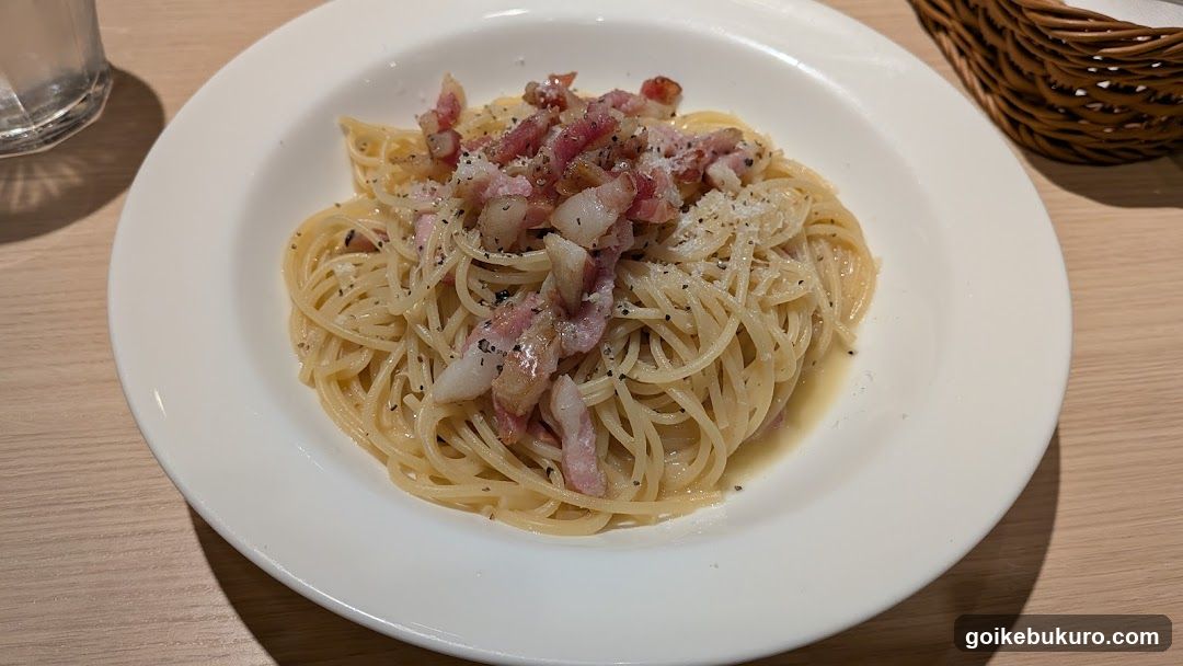 Spaghetti with Bacon and Cheese