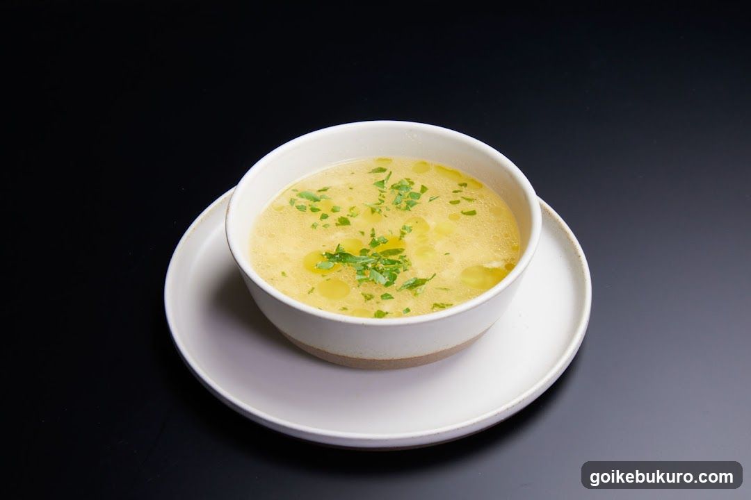 Bowl of Soup with Herbs