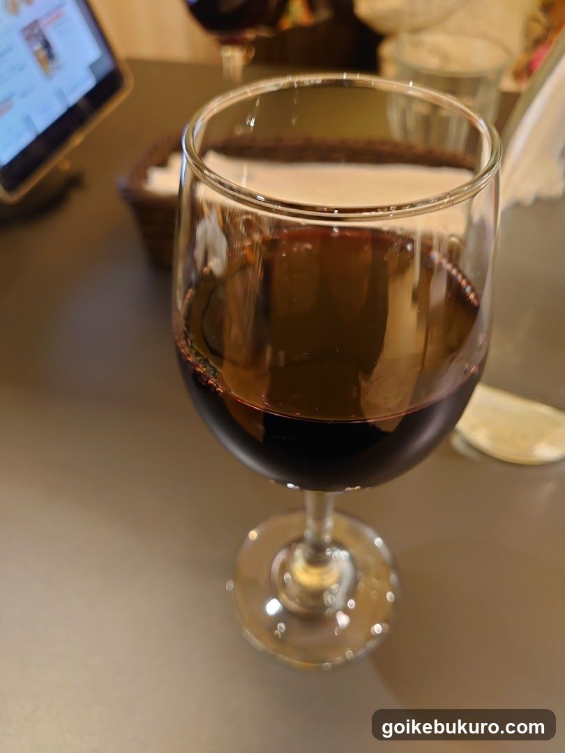 Red Wine Glass on Table
