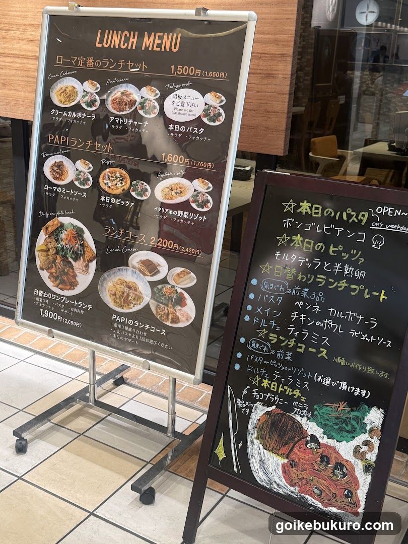 Lunch Menu Board