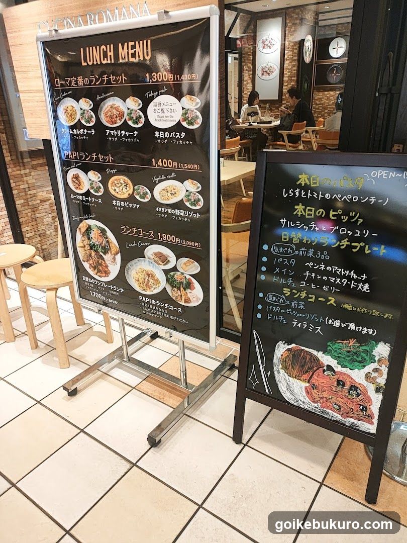 Lunch Menu Display