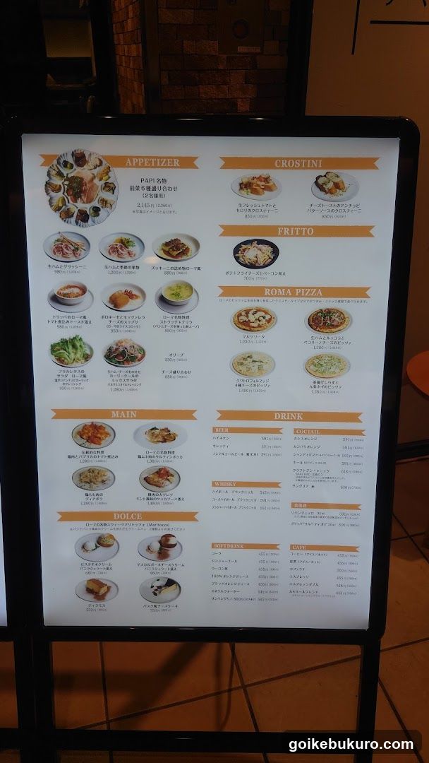 Restaurant Menu Board
