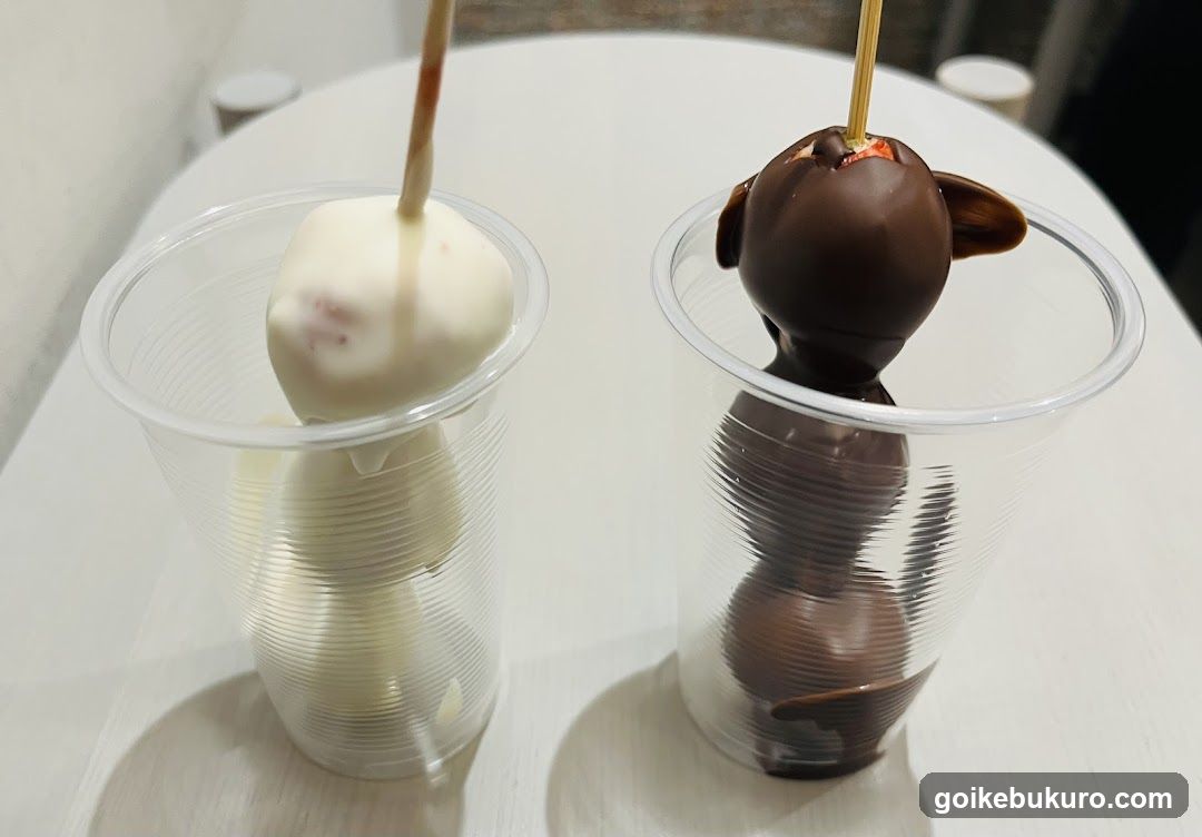 Chocolate and White Chocolate Treats on Sticks