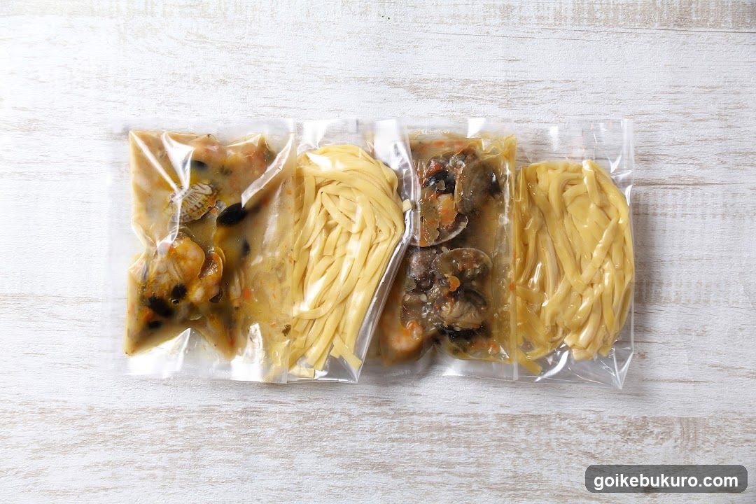 Frozen Pasta and Seafood Meal Packets