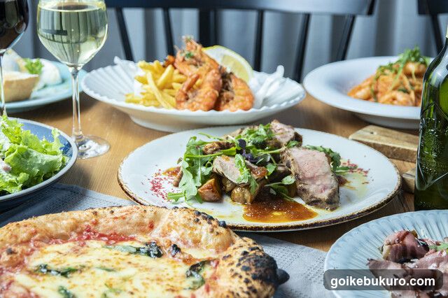 Table of Italian Dishes