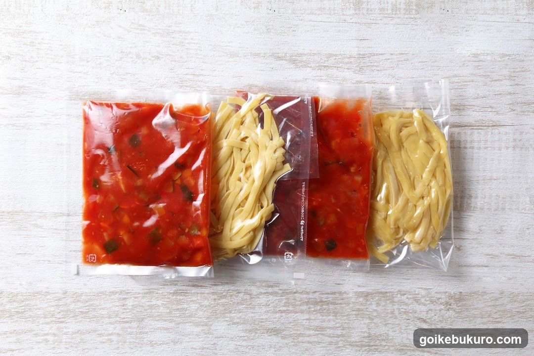 Frozen Pasta Sauce and Noodles Packets