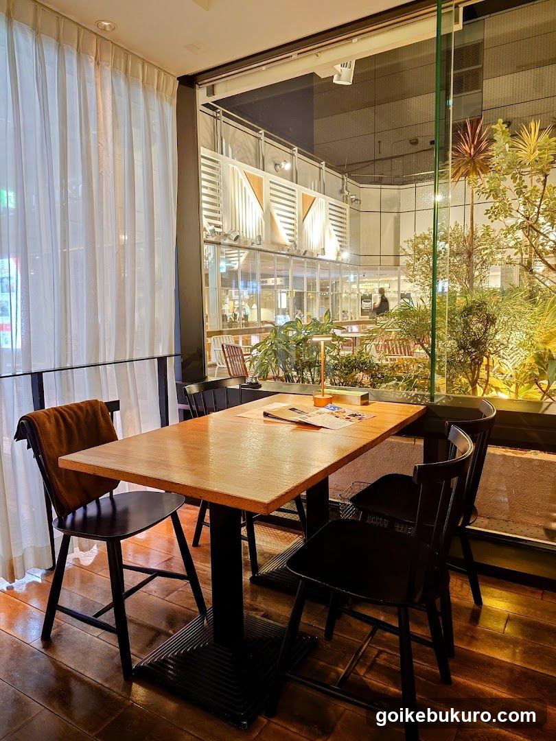 Cozy Cafe Interior with Large Window View