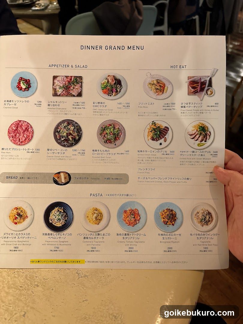 Dinner Grand Menu
