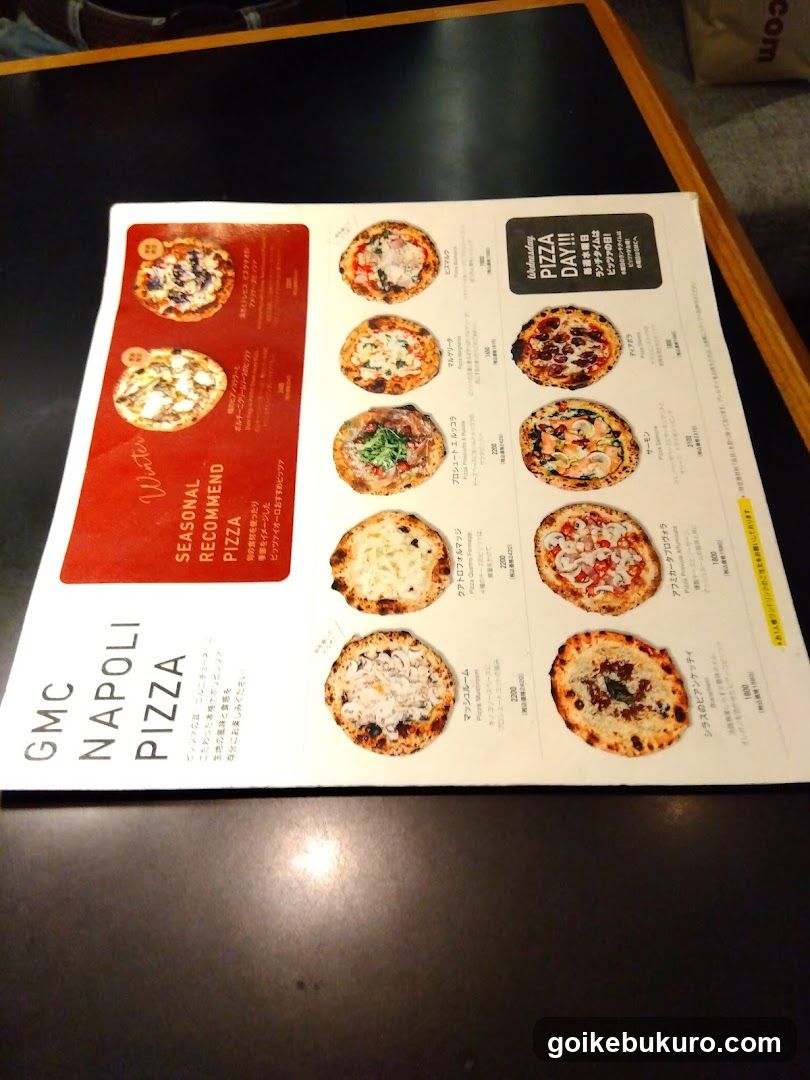 Pizza Menu Page