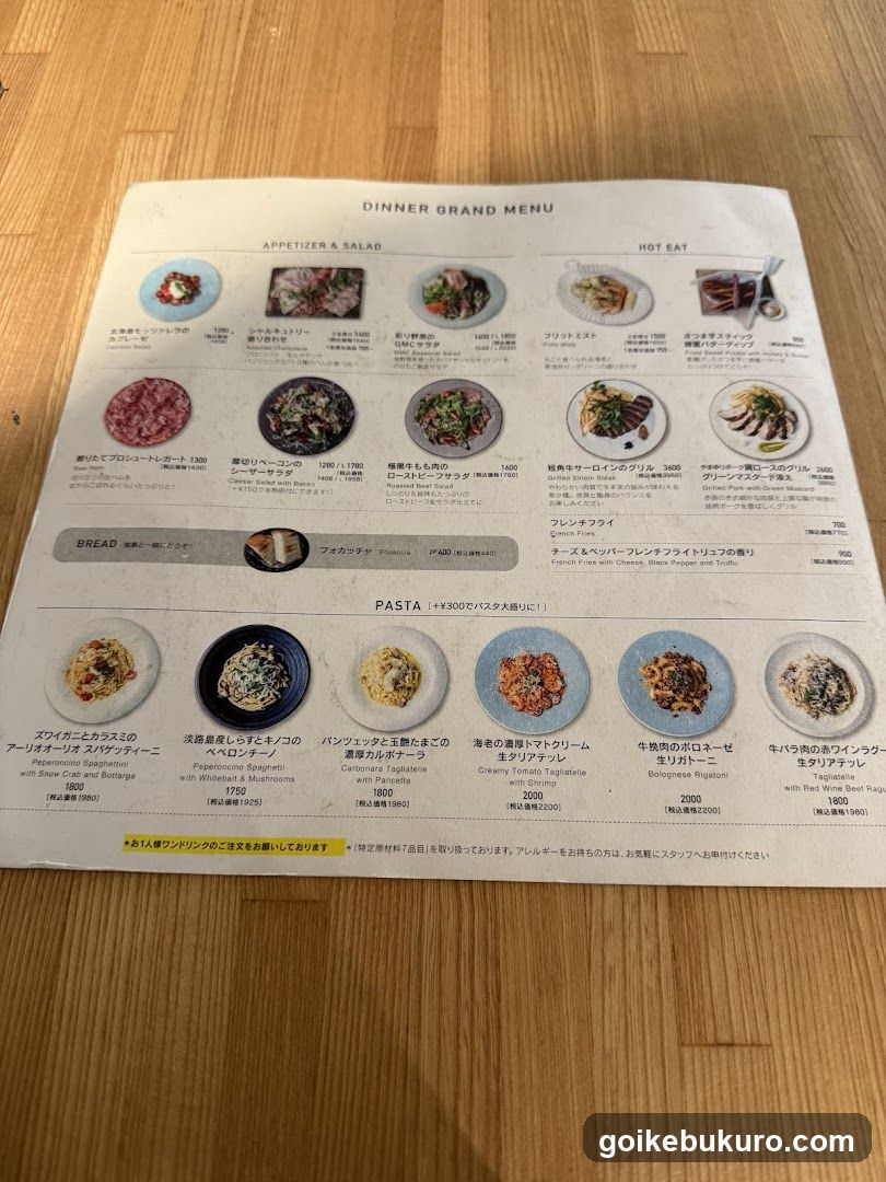 Dinner Grand Menu