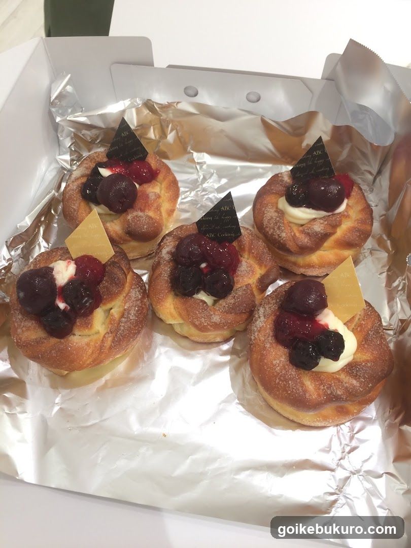 Cherry and Cream Pastries in Box
