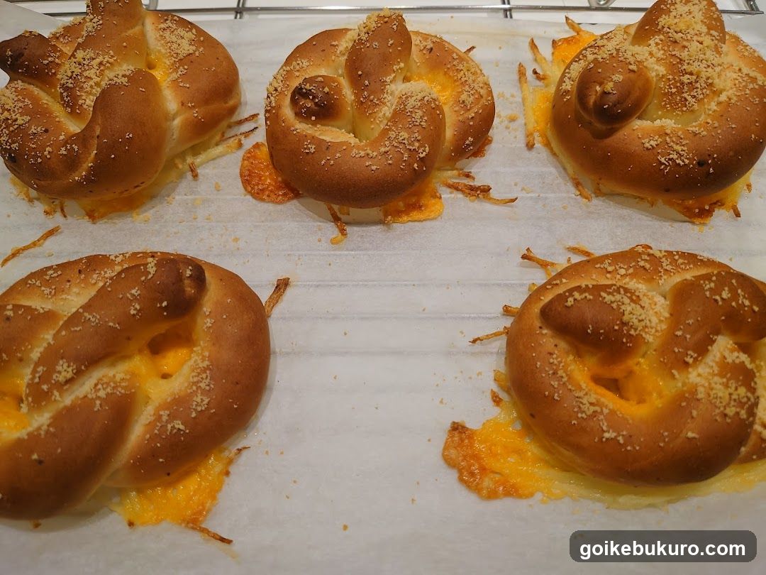 Cheese Pretzels on Baking Sheet